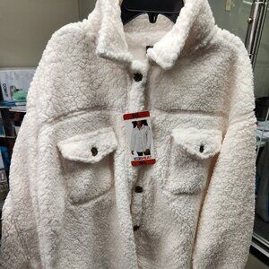Cozy Fleece Shirt Jacket Oversized